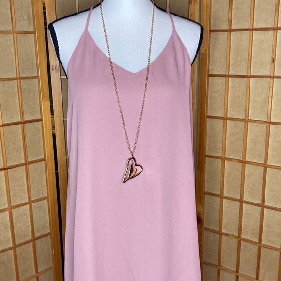 Robert Lee Morris Necklace Soho CollectionGold Long Chain Heart Pendant Necklace - Picture 1 of 14